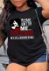 Plus Size Women Casual Print Round Neck Short Sleeve T-Shirt