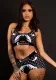 Women printed top and shorts two-piece set
