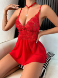 Women Red Dress Sexy Lingerie