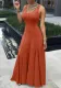 Women's Spring Summer Solid Color Sleeveless U-Neck Swing Women's Dress