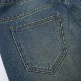 Women's High Waist V-Shaped Lace-Up Loose Straight Versatile Denim Trousers