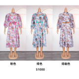 Plus Size Women Summer Clothes Printed Dresses