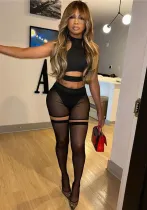 Summer Women Halter Neck Sexy Crop Top and Shorts Two-piece Set