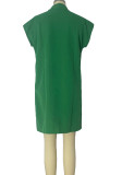 Summer Short-Sleeved Loose Casual Shirt Dress