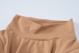 Women's Summer Fashion Solid Color Slim Fit Sleeveless Turtleneck Slim Dress