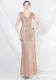 luxury beaded sequins long A-line evening dress