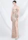 Women suspender strapless sequined evening dress