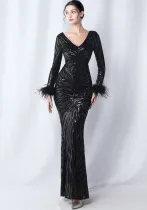 Plus Size 3xl 4xl Sequin Formal Party Evening Dress