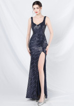 Women sequined evening gown