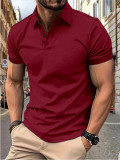 Men's Summer Solid Short Sleeve Top
