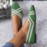 Women Pointed Toe Knitting Autumn Flat Shoes