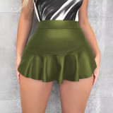 Women Summer Solid Mini Skirt