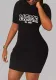 Women Printed Round Neck Casual Dress