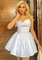 Women Chic Gathered Cutout Bodycon Dress