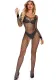 Women See-Through Fishnet Stockings, Mesh One-piece Stockings, Suspenders, Open-Stage, No-Take-Off Temptation, Sexy Lingerie