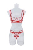 Women Embroidered See-Through Hollow Sexy Lingerie Two-piece Set