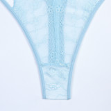 Women French Lacev collar Halter Neck Hollow See-Through sexy lingerie