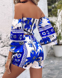 Women Off-shoulder bra and Shorts two-piece set