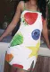Women's Summer Fruit Print Casual Sleeveless Strap Mini Dress