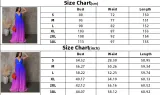 Summer Lace-Up Strap Low Back Sexy Gradient Color Long Dress
