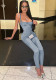 Women Casual Glossy Jumpsuit