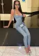 Women Casual Glossy Jumpsuit