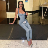 Women Casual Glossy Jumpsuit