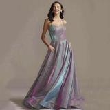Spring Long Strap Glitter Formal Party Dress -（Processing time need 3-6 days）