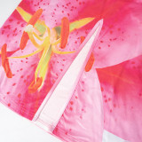 Women Summer Chic Floral Print Strap Slit Dress