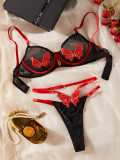 Butterfly Embroidery Sexy Lingerie Set