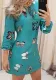 Fashion Print Long Sleeve Casual Dress