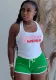 Women vest shorts sports yoga two piece set
