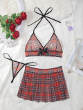 Sexy Plaid Lingerie Student Cosplay Sexy Uniform