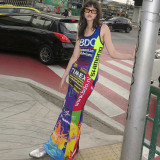 Women's Summer Sleeveless Printed Mermaid Long Dress