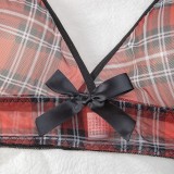 Sexy Plaid Lingerie Student Cosplay Sexy Uniform