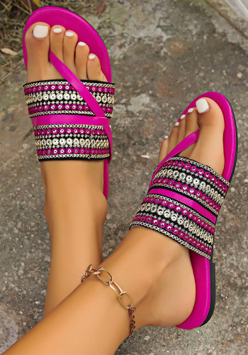 Plus Size Fashionable Flat Sandals Summer Holiday Style Flip-Flops