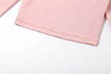 Summer Women's Single Breasted Crop Long Sleeve Top High Waist Shorts Two Piece Set
