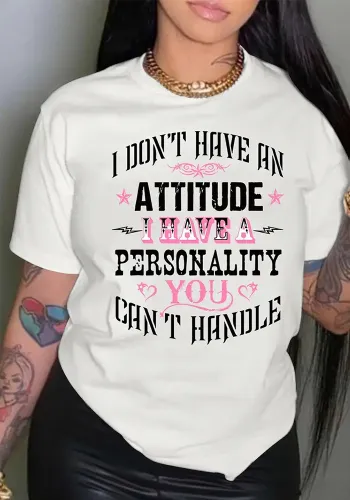 Women's Cartoon Print Short Sleeve T-Shirt Trendy Women's Top