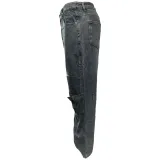 Women Washed Pocket Buttons Denim Pant