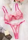 Sexy Women's Floral Embroidered See Through Bra Underwear Sexy Lingerie Set