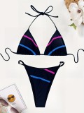 Two Pieces Triangle Tie Bikini Swimsuit