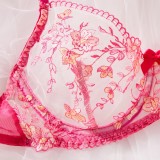 Sexy Women's Floral Embroidered See Through Bra Underwear Sexy Lingerie Set