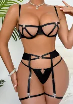 Summer Women hollow sexy lingerie two-piece set
