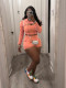 Fashion Women's Clothing Spring Summer Style Long Sleeve Hooded Strap Tank Shorts Slim Casual Three-Piece Shorts Set