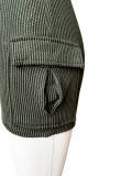 Fashion Women's Clothing Spring Summer Style Long Sleeve Hooded Strap Tank Shorts Slim Casual Three-Piece Shorts Set