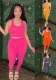 Women's Clothing Yoga Wear Sexy Tank Top Trousers Two-Piece Set Outdoor Exercise Tight Fitting Suit