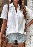 Summer Women's Casual Button Short Sleeve Shirt