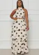 Women's Halter Neck Polka Dot High Waist Ruffle Fashion Skirt Set