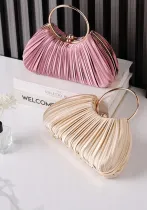 Pleated Evening Bag Formal Party Handbag