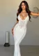 Women's Summer Fashion Sexy Low Back Lace-Up Hollow Knitting Dress